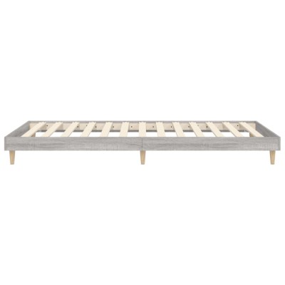 Estructura de cama madera contrachapada gris Sonoma 90x190 cm - referencia  Mqm-835944