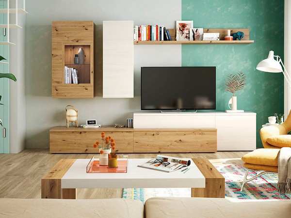 Mueble Salón moderno Quin - muebles polque - venta online - salón tv