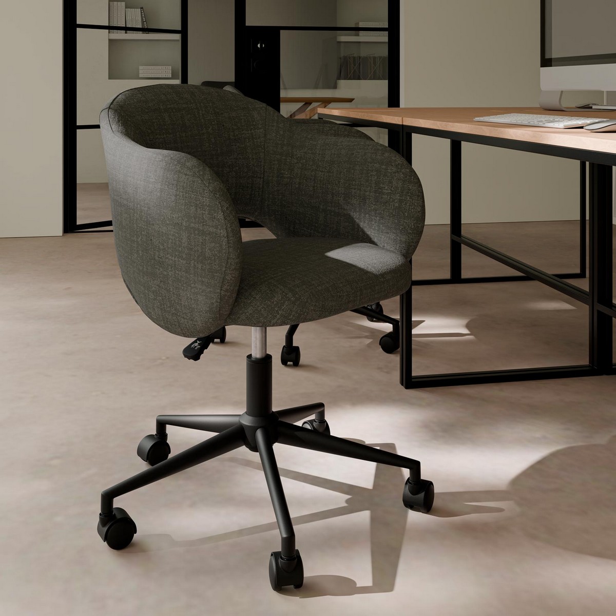  silla oficina tallin gris oscuro. Modelo 00OF101822, imagen 2
