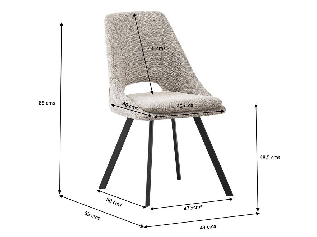  silla alex pata negra con varios tapizados. Modelo ALEX-NEGRO-VIALE, imagen 11