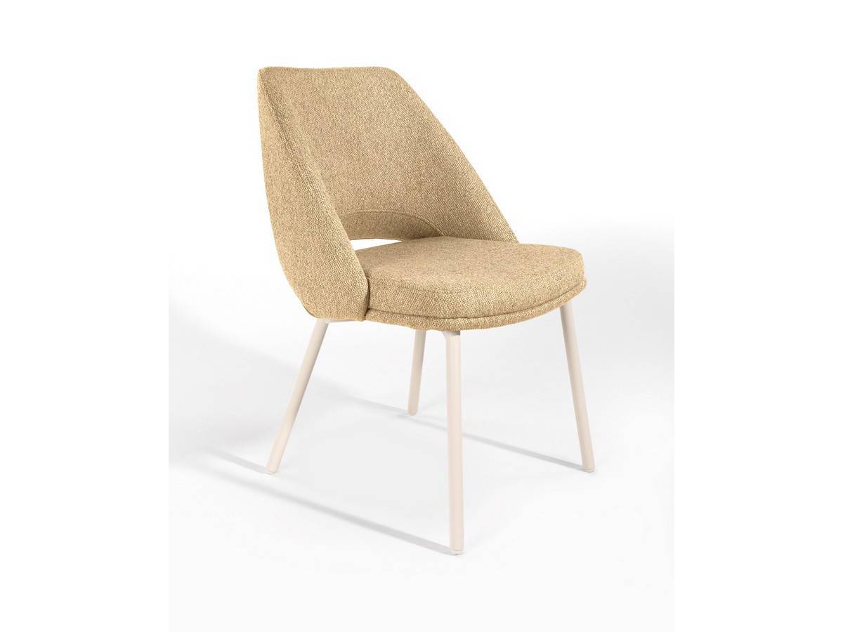  silla aman con tapizados varios y patas metálicas marfil. Modelo BGL-AMAN, imagen 3