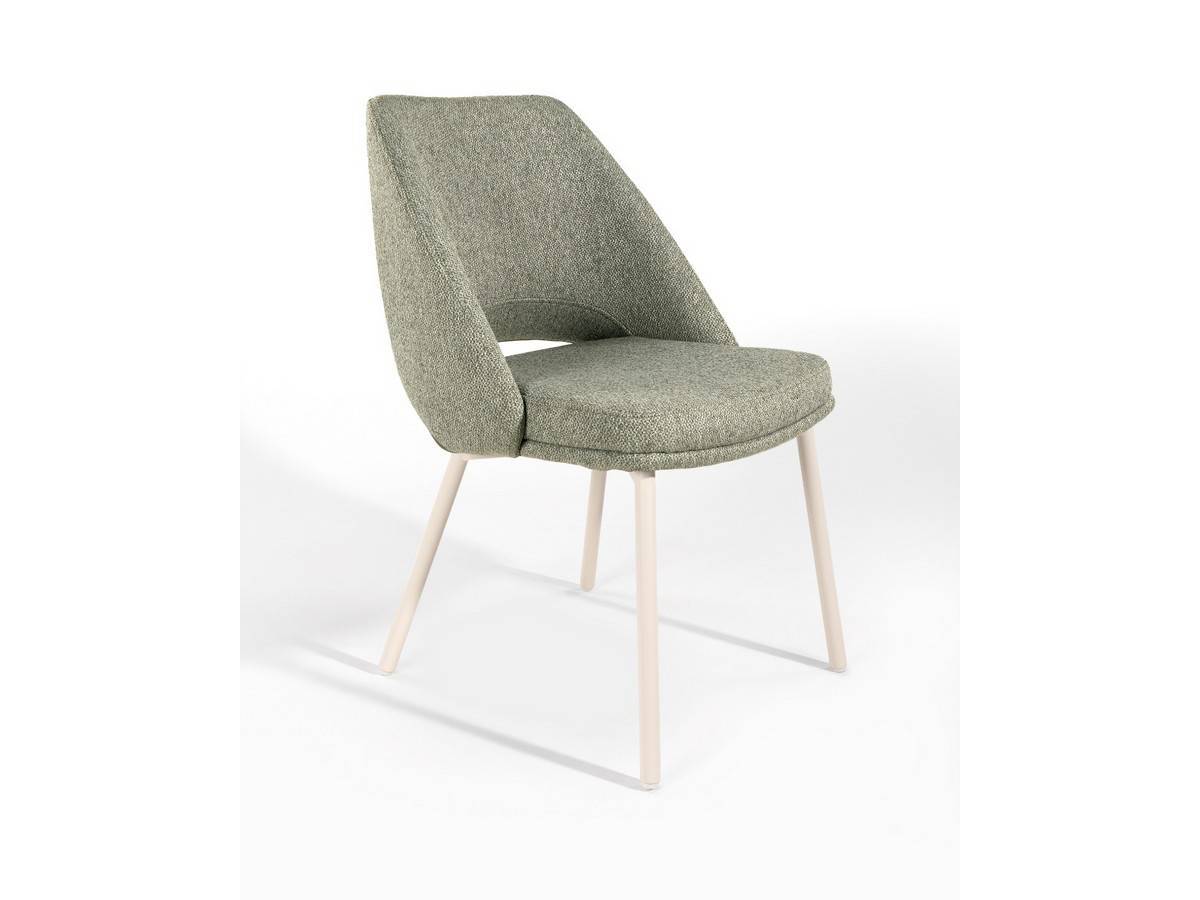  silla aman con tapizados varios y patas metálicas marfil. Modelo BGL-AMAN, imagen 5