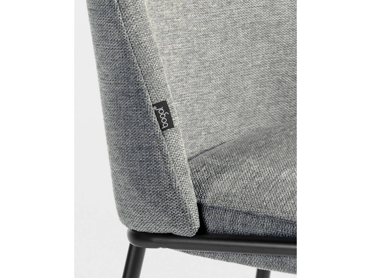  silla moderna atlanta en color gris marengo  con asiento y respaldo tapizados y patas de metal negras.. Modelo BGL-ATLANTA-GRIS, imagen 13