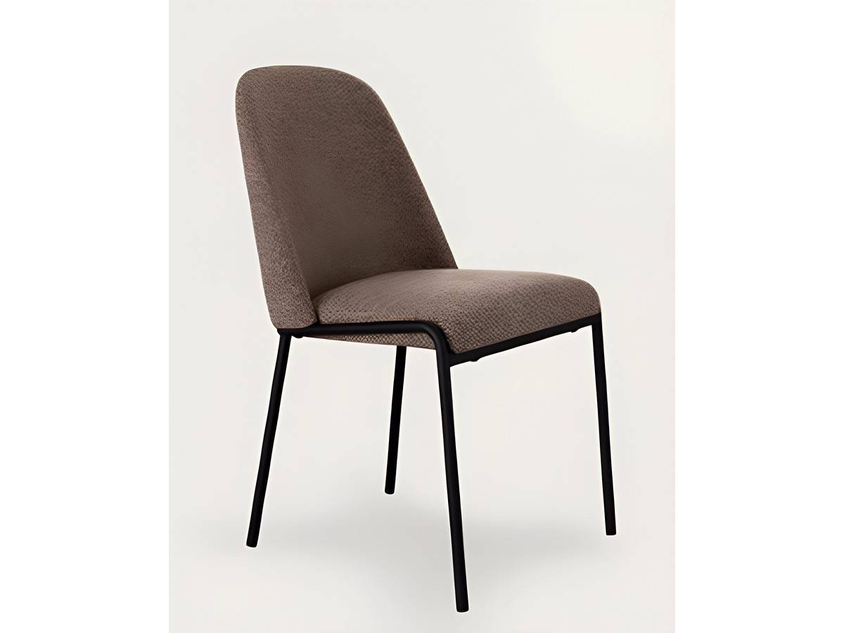  silla moderna atlanta en color gris marengo  con asiento y respaldo tapizados y patas de metal negras.. Modelo BGL-ATLANTA-GRIS, imagen 7