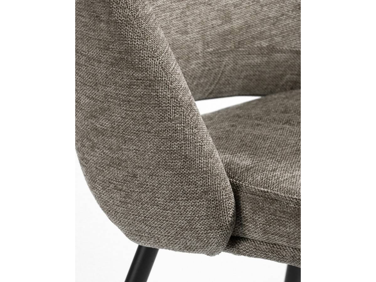  silla beirut en  color marron  con asiento y respaldo tapizados y patas metal negras.. Modelo BGL-BEIRUT-MARRON, imagen 16
