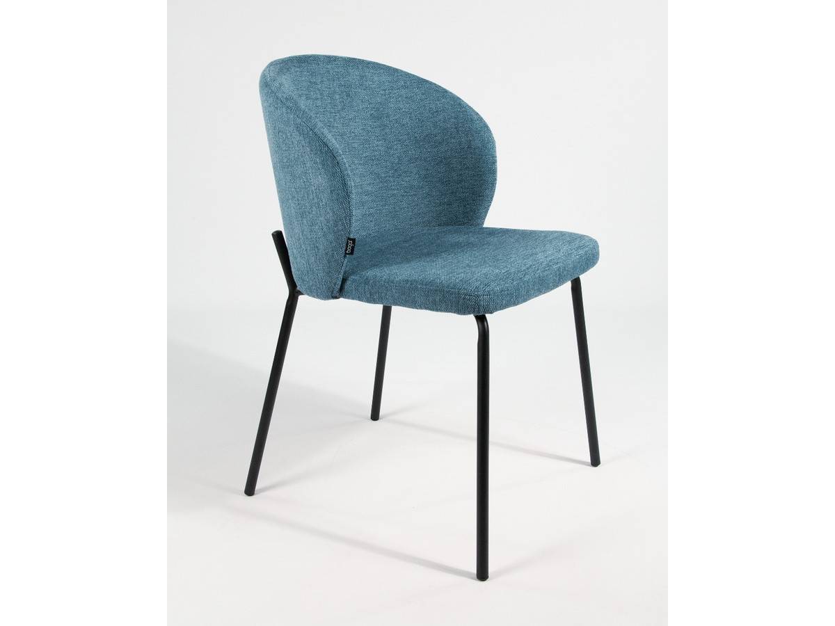  silla bergen con tapizado mostaza y patas metálicas negras. Modelo BGL-BERGEN, imagen 2