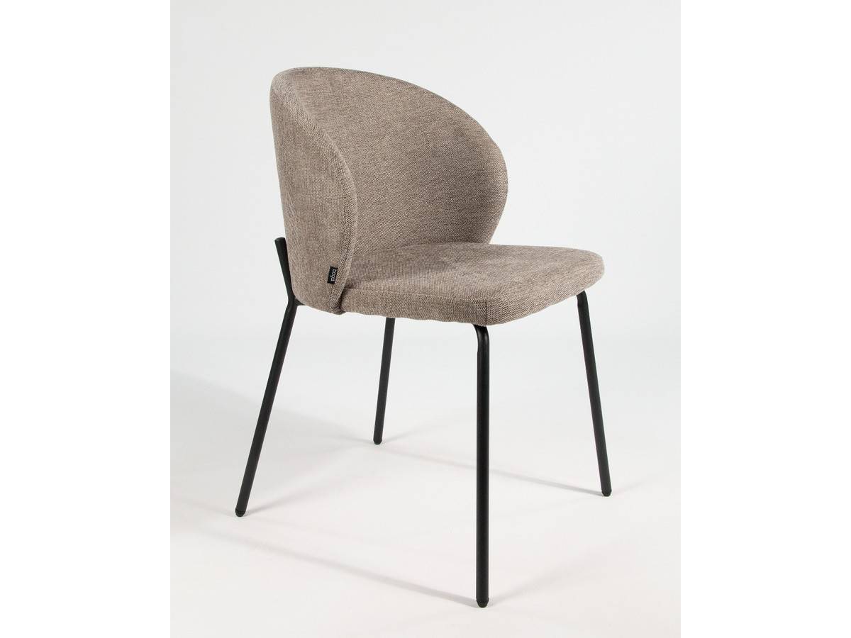  silla bergen con tapizado mostaza y patas metálicas negras. Modelo BGL-BERGEN, imagen 4