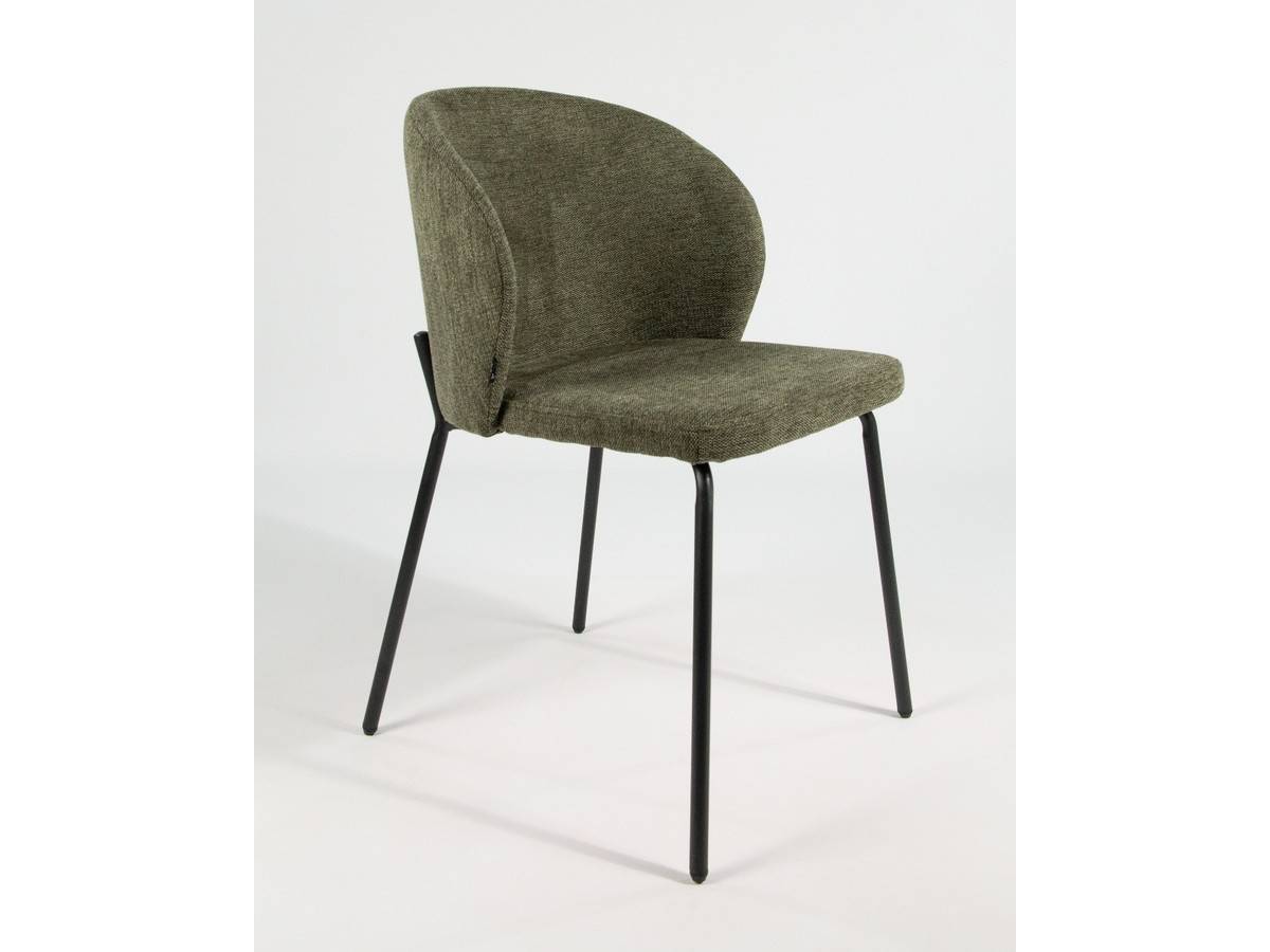  silla bergen con tapizado mostaza y patas metálicas negras. Modelo BGL-BERGEN, imagen 6