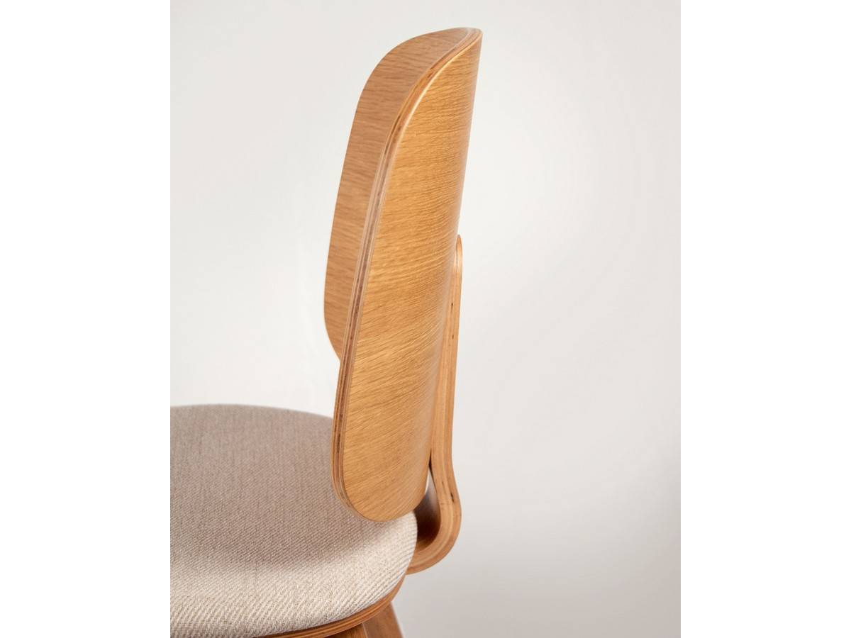  silla caelum con tapizado nácar y estructura roble natural. Modelo BGL-CAELUM, imagen 7