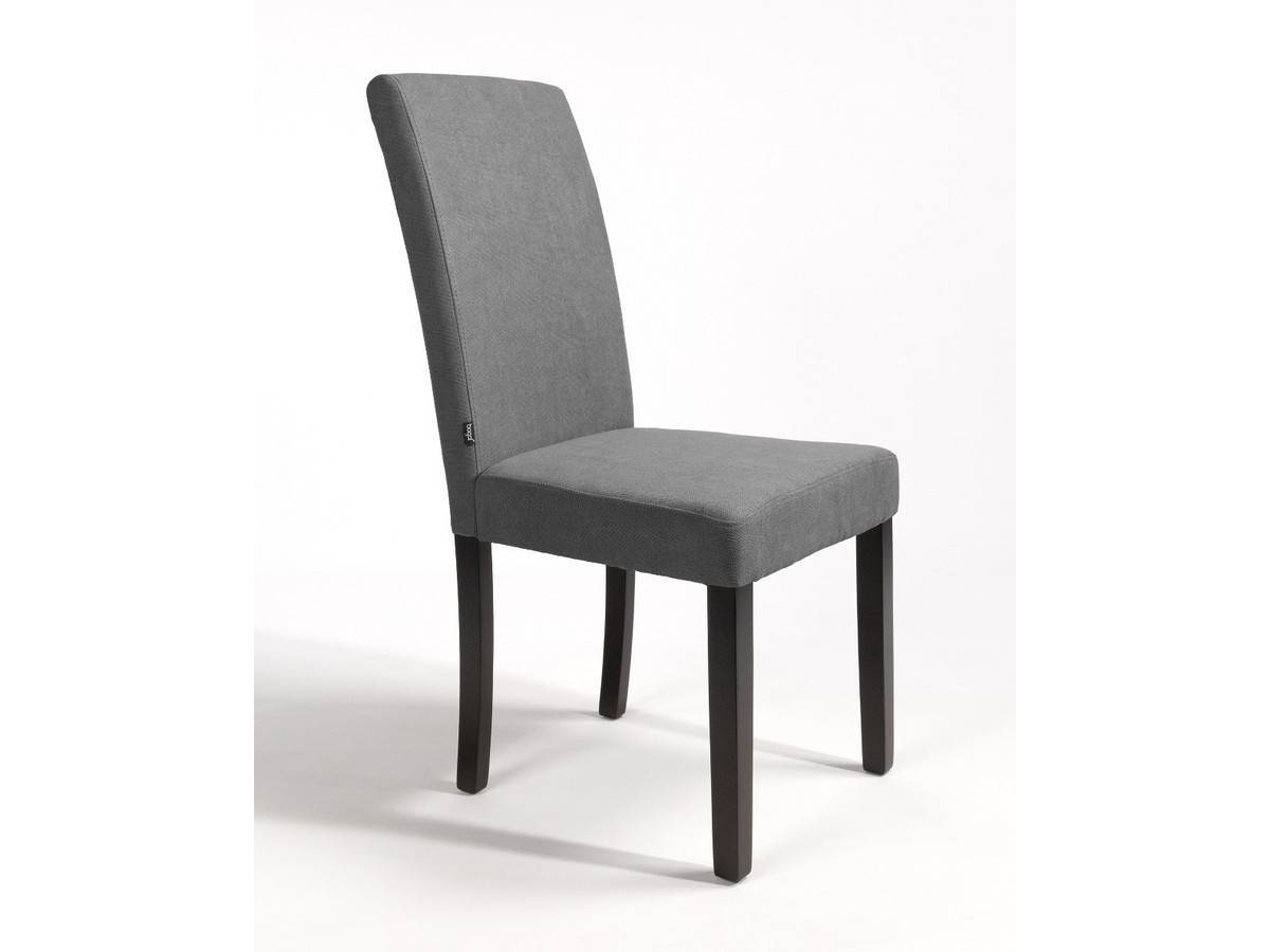  silla de comedor en gris oscuro con patas de madera para ambientes elegantes. Modelo BGL-CAIRO-GRIS30, imagen 3