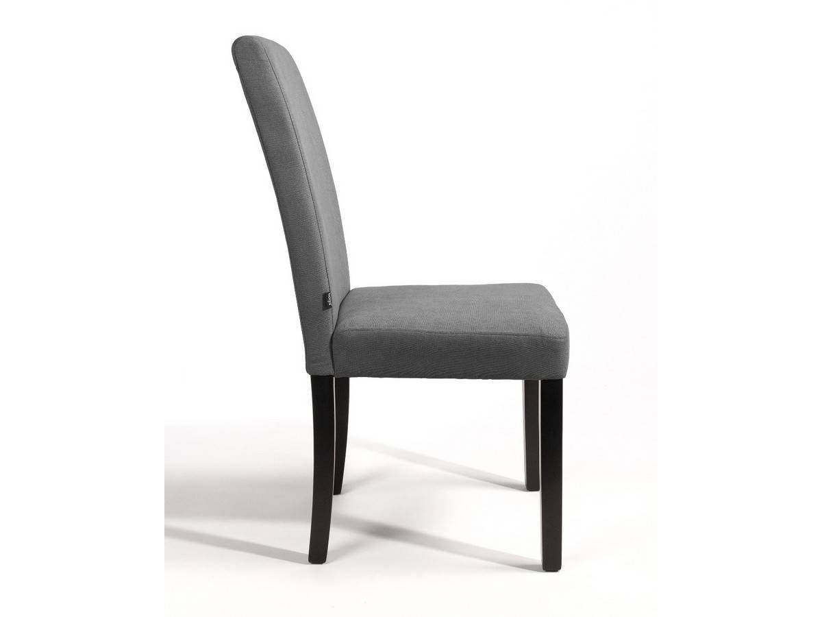  silla de comedor en gris oscuro con patas de madera para ambientes elegantes. Modelo BGL-CAIRO-GRIS30, imagen 4