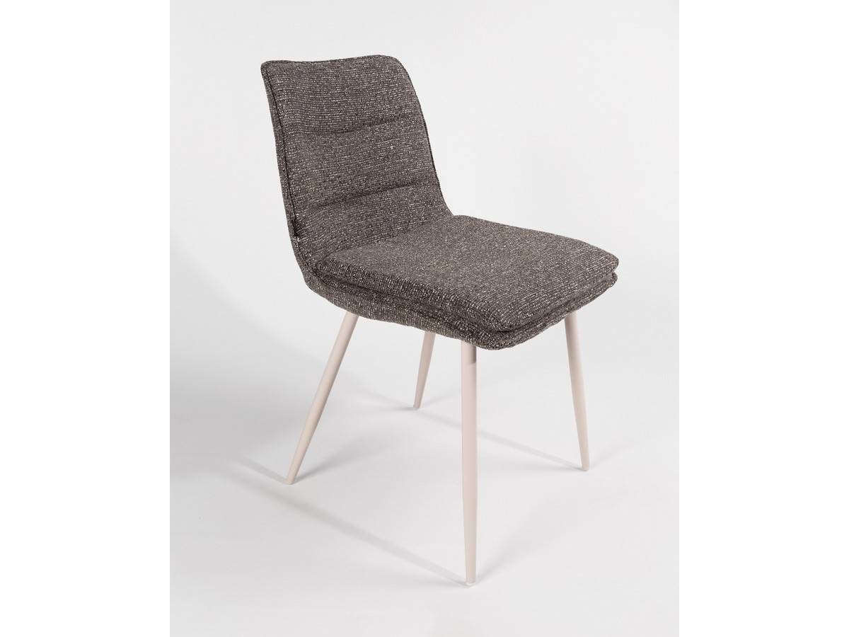  silla cascais con tapizado nacar y patas metálicas marfil. Modelo BGL-CASCAIS, imagen 2