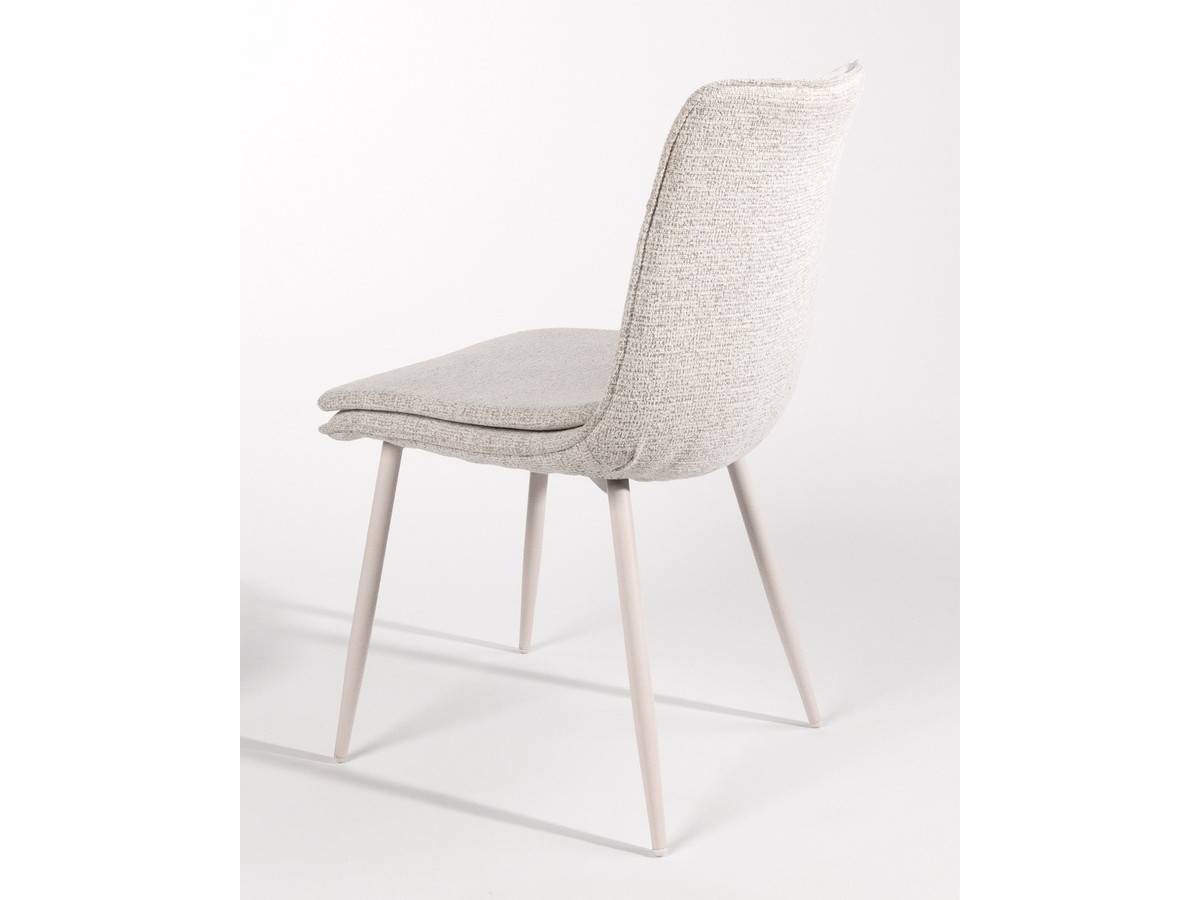  silla cascais con tapizado nacar y patas metálicas marfil. Modelo BGL-CASCAIS, imagen 4