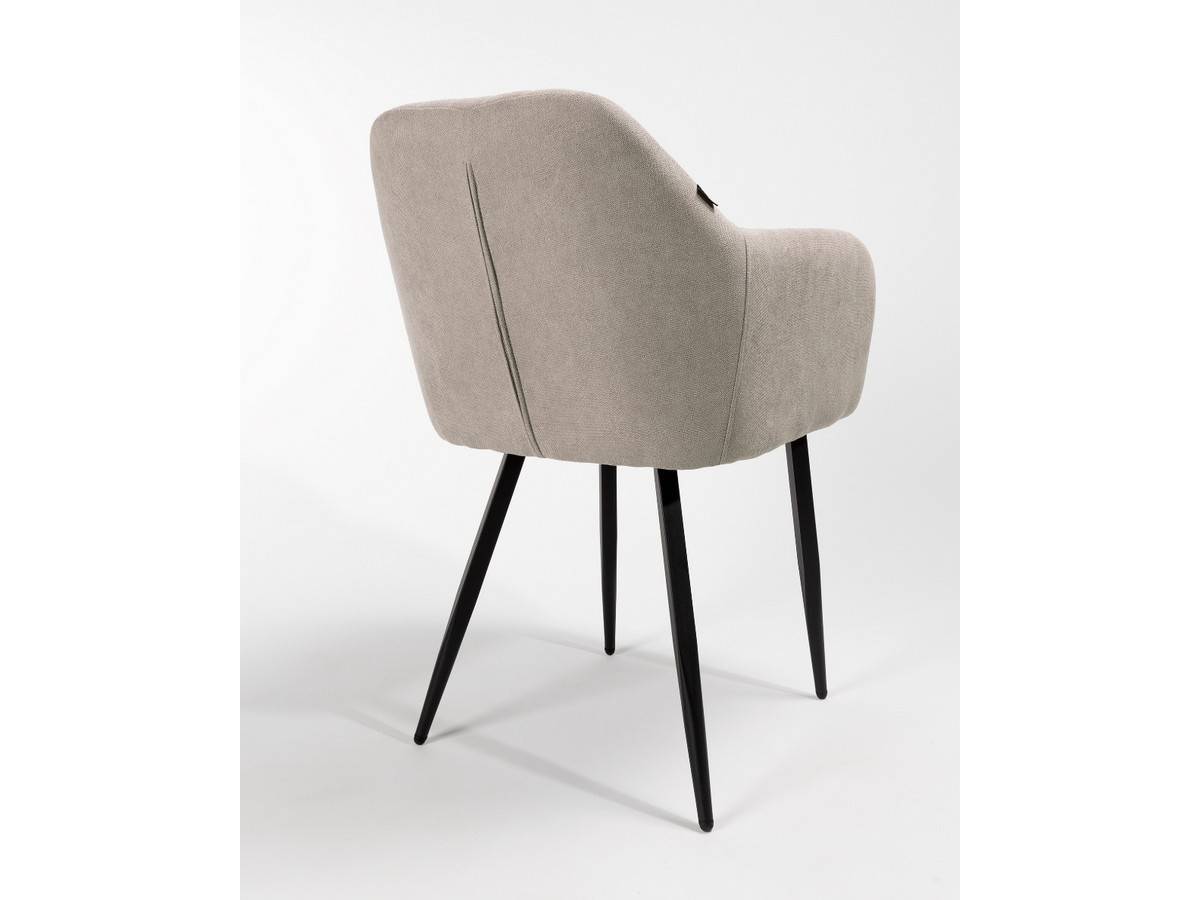  sillón moderno en color gris perla con patas metálicas negras. Modelo BGL-CHICAGO-PERLA, imagen 6