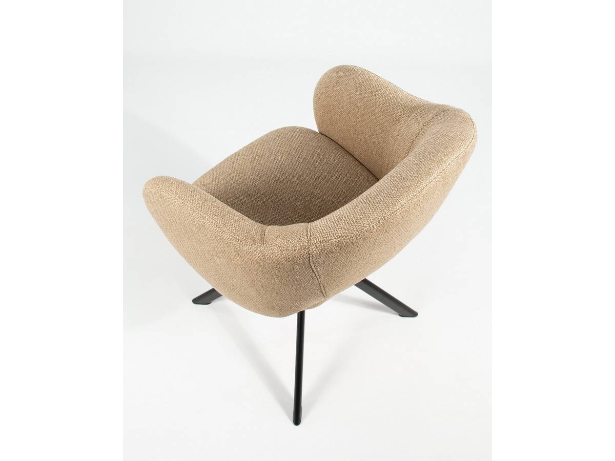  silla cork con tapizado mostaza y patas metálicas negras. Modelo BGL-CORK, imagen 7
