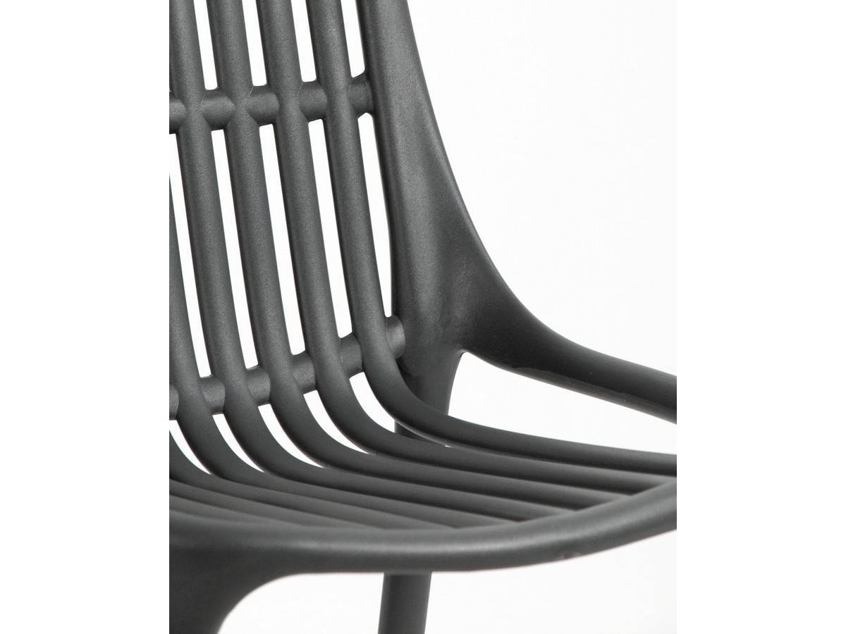  silla apilable de polipropileno moderna en color grafito, para interiores y exteriores. Modelo BGL-MILAN-GRAFITO, imagen 11