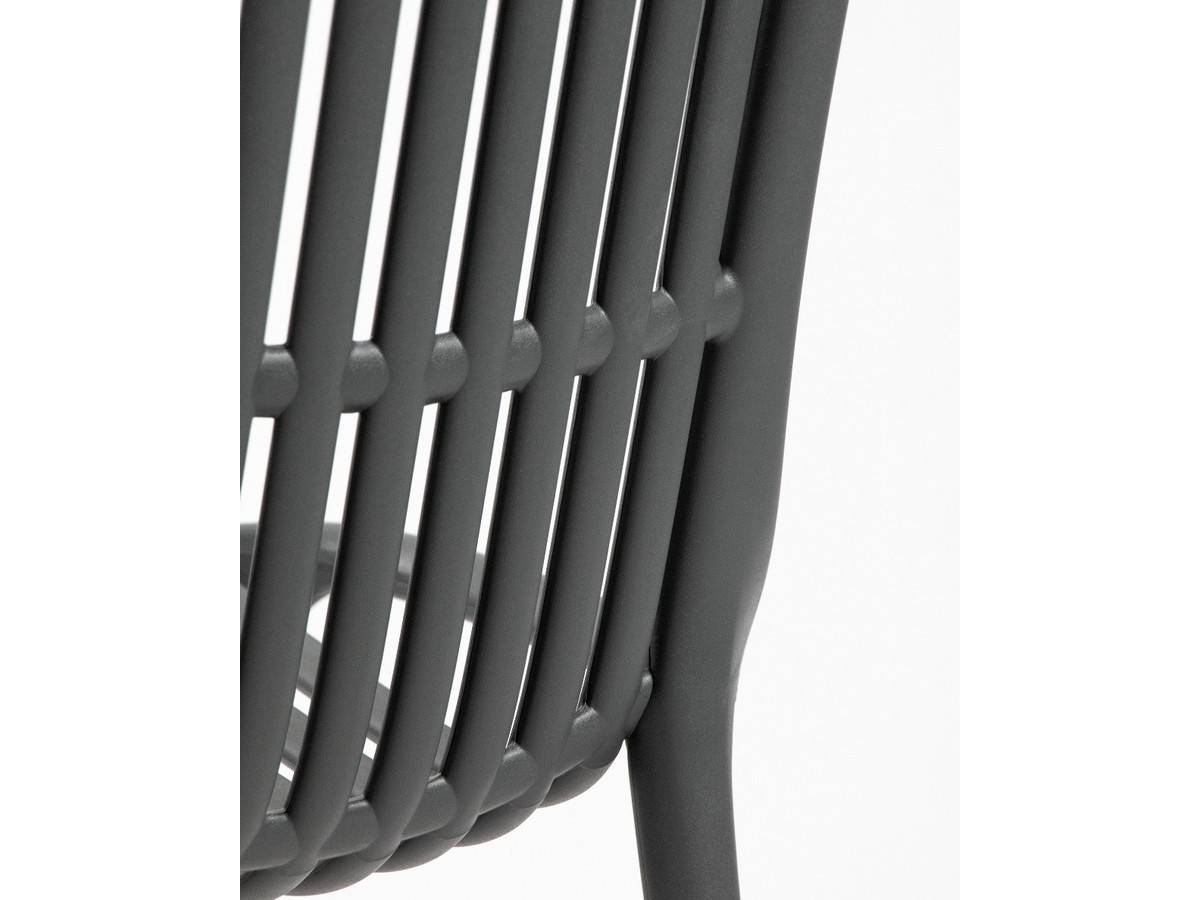  silla apilable de polipropileno moderna en color grafito, para interiores y exteriores. Modelo BGL-MILAN-GRAFITO, imagen 12