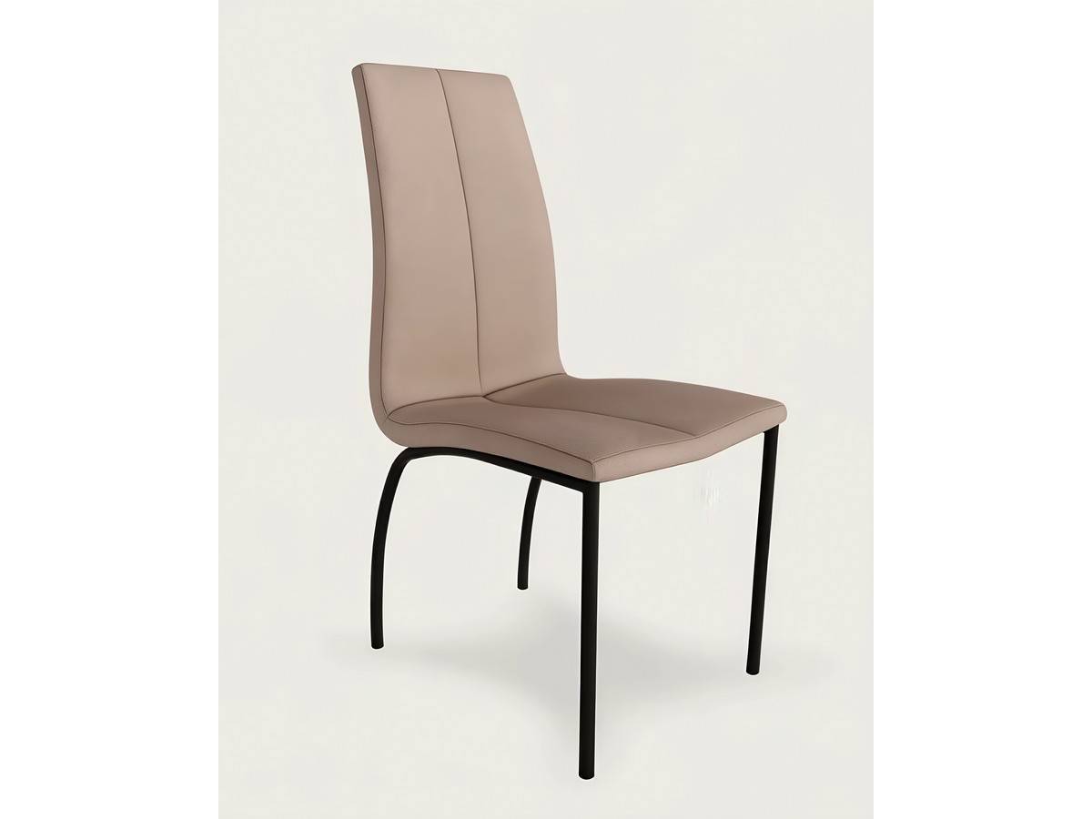  silla moderna en gris perla, con patas metálicas negras. Modelo BGL-NIZA-GRISPERLA, imagen 3