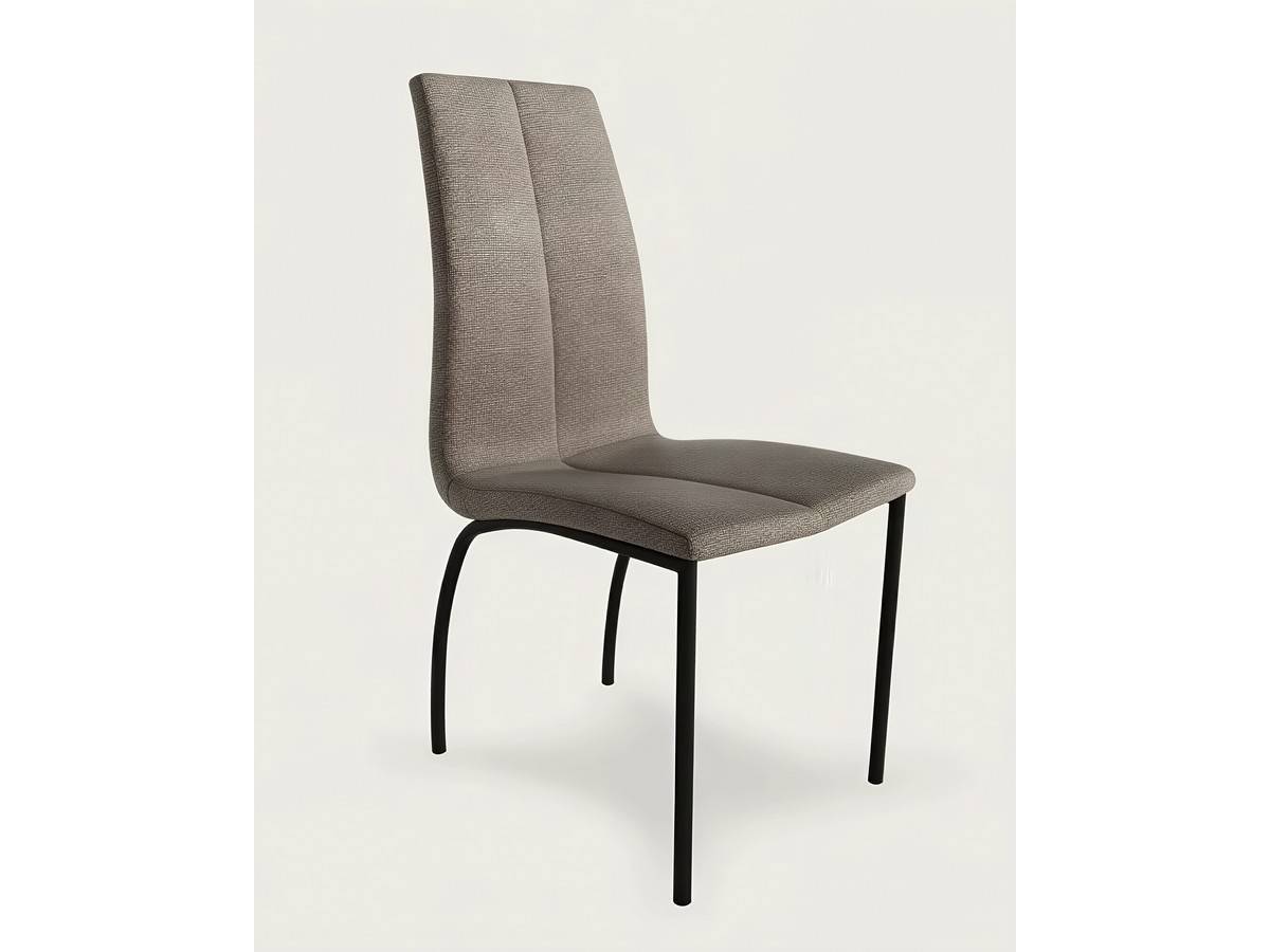  silla moderna en gris perla, con patas metálicas negras. Modelo BGL-NIZA-GRISPERLA, imagen 6