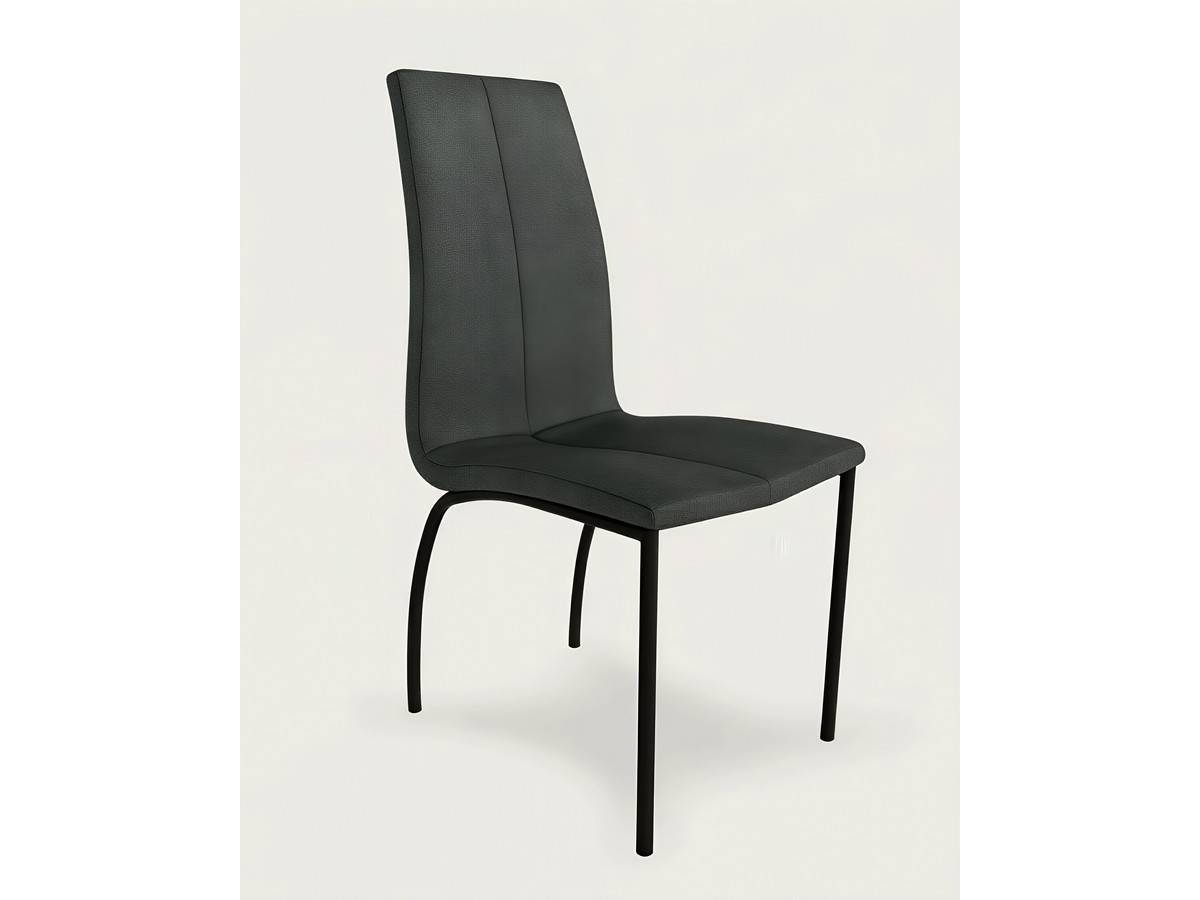  silla moderna en gris perla, con patas metálicas negras. Modelo BGL-NIZA-GRISPERLA, imagen 7