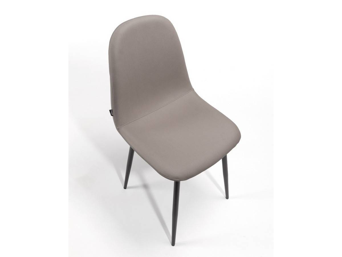  silla de comedor moderna en color gris claro, con patas negras. Modelo BGL-OPORTO-GRIS, imagen 8