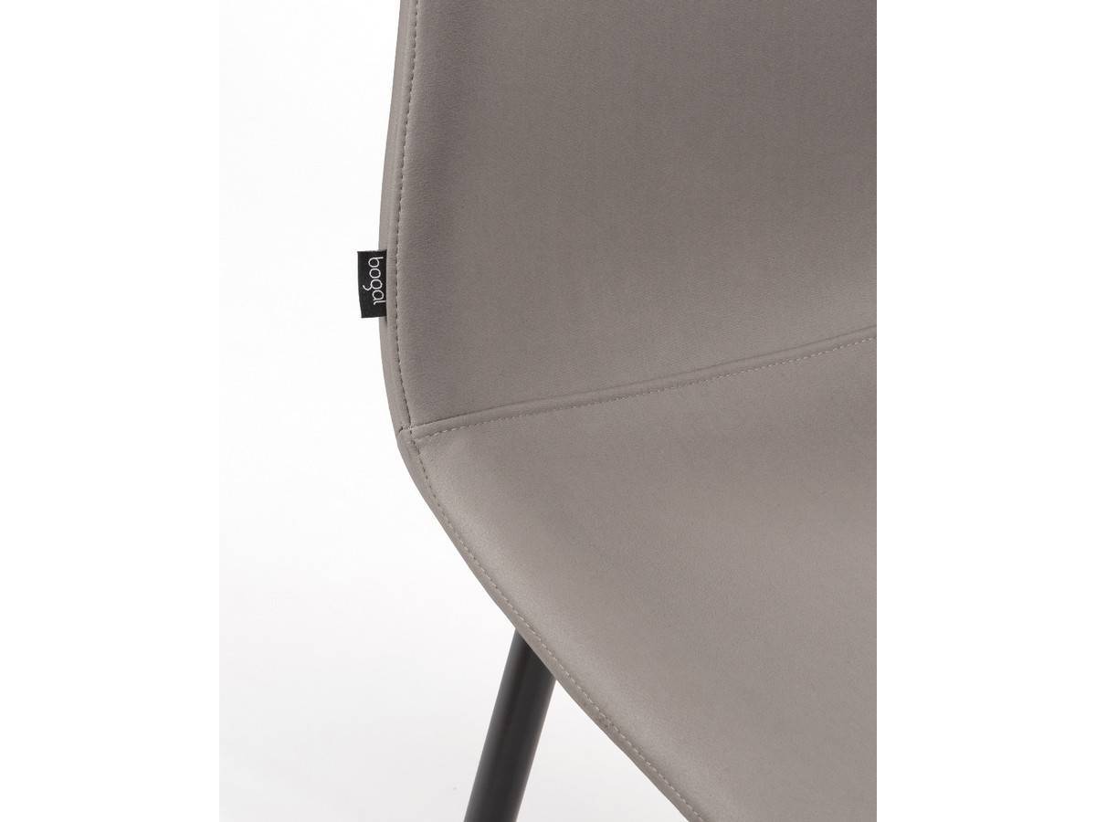  silla de comedor moderna en color gris claro, con patas negras. Modelo BGL-OPORTO-GRIS, imagen 10