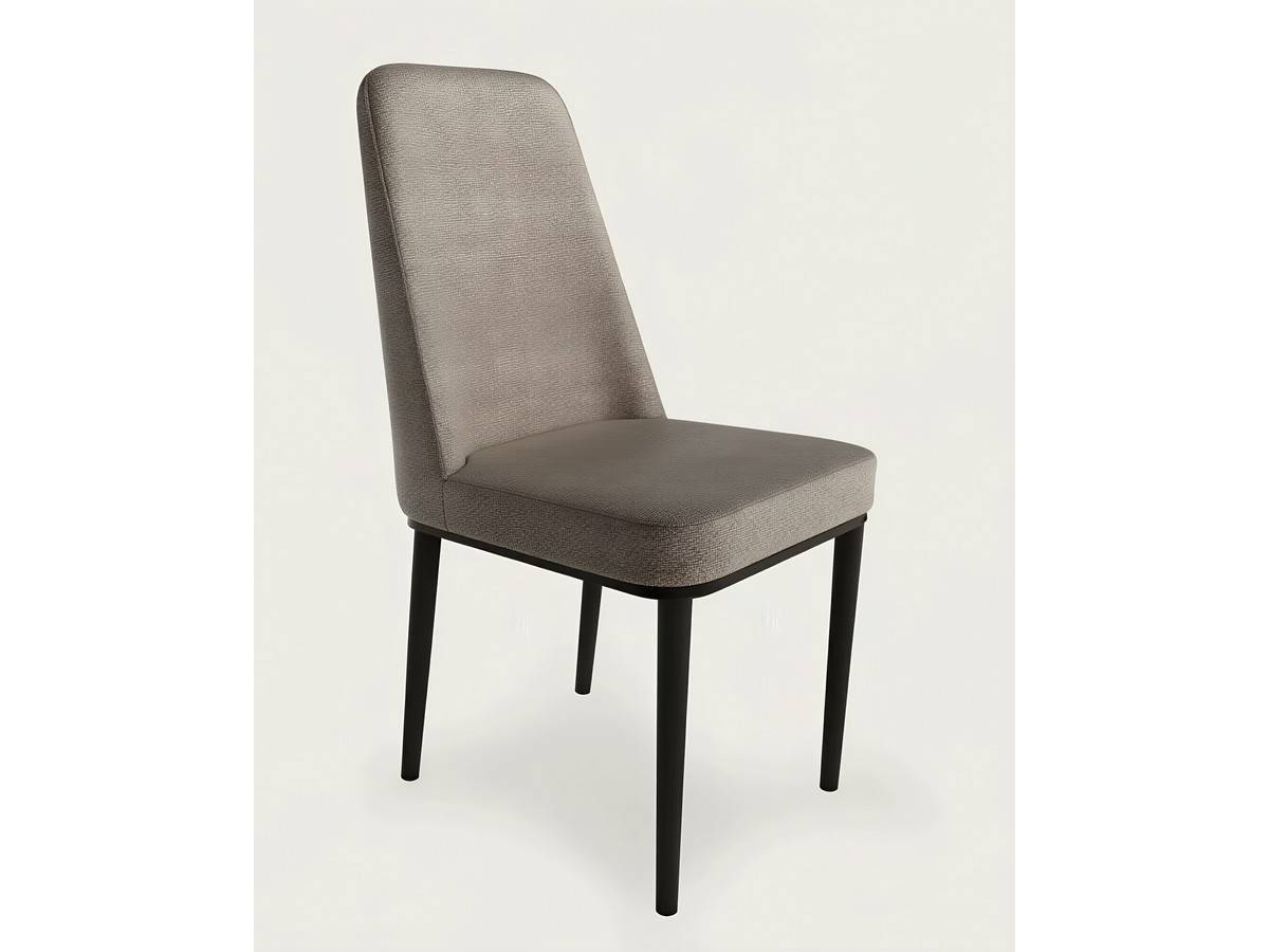  silla moderna de metal en color gris claro con patas negras. Modelo BGL-OSLO-GRIS, imagen 5