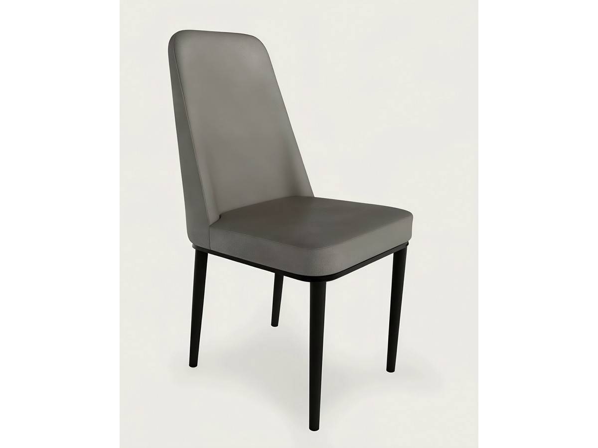  silla moderna de metal en color gris claro con patas negras. Modelo BGL-OSLO-GRIS, imagen 9