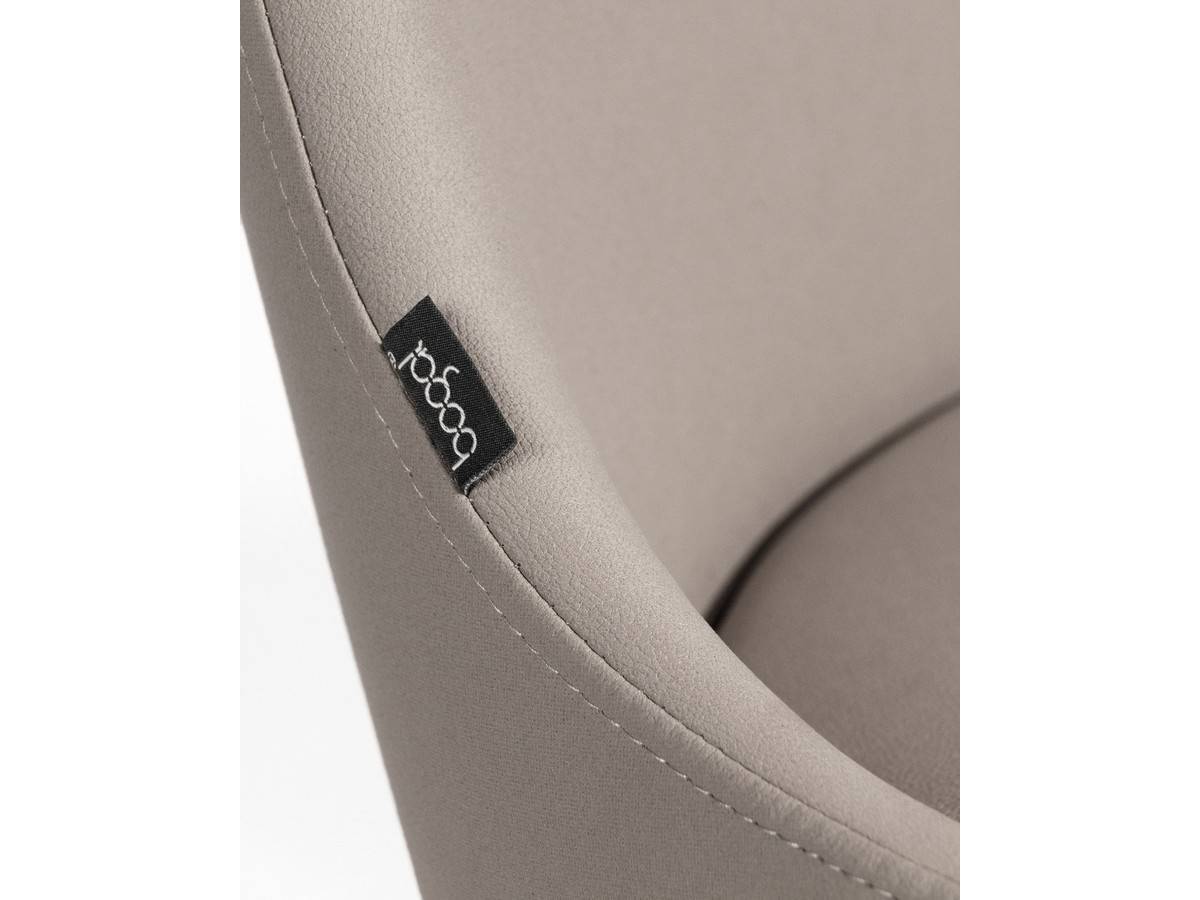  silla moderna de metal tapizada en gris claro con patas negras. Modelo BGL-PARIS-GRIS, imagen 11