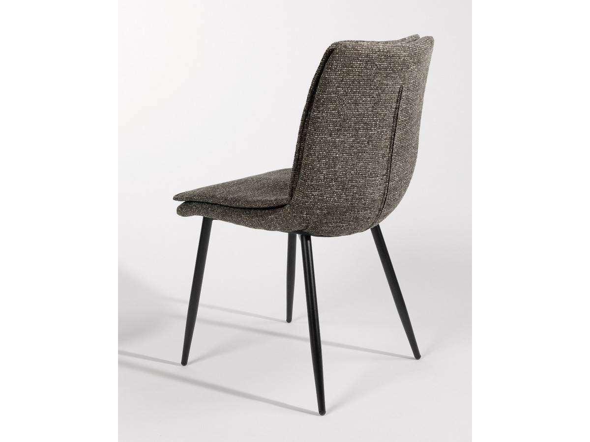  silla parma con tapizado antracita y patas metálicas negras. Modelo BGL-PARMA, imagen 4