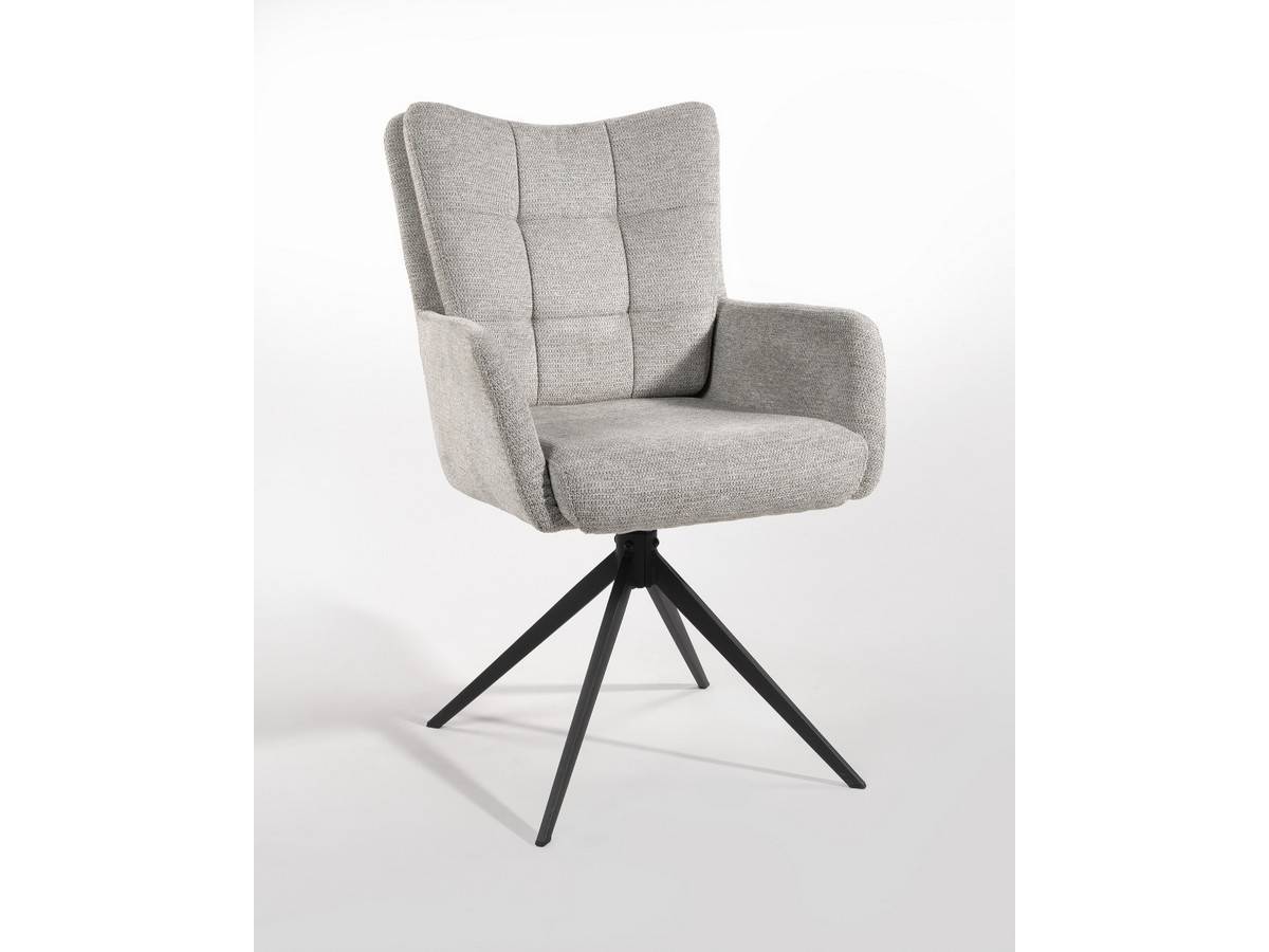  silla salta giratoria 360º con función return, tapizado pizarra y patas metálicas negras. Modelo BGL-SALTA, imagen 4
