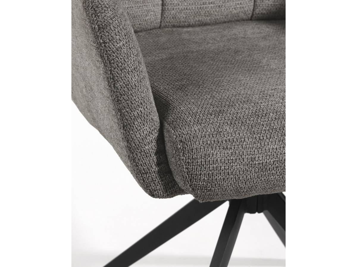  silla salta giratoria 360º con función return, tapizado pizarra y patas metálicas negras. Modelo BGL-SALTA, imagen 10