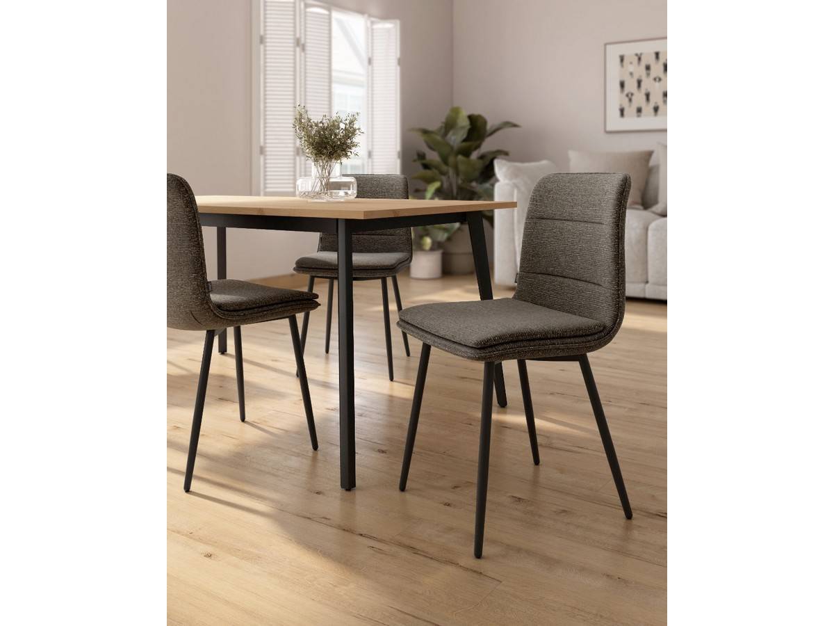  silla sintra con tapizado antracita y patas metálicas negras. Modelo BGL-SINTRA, imagen 6