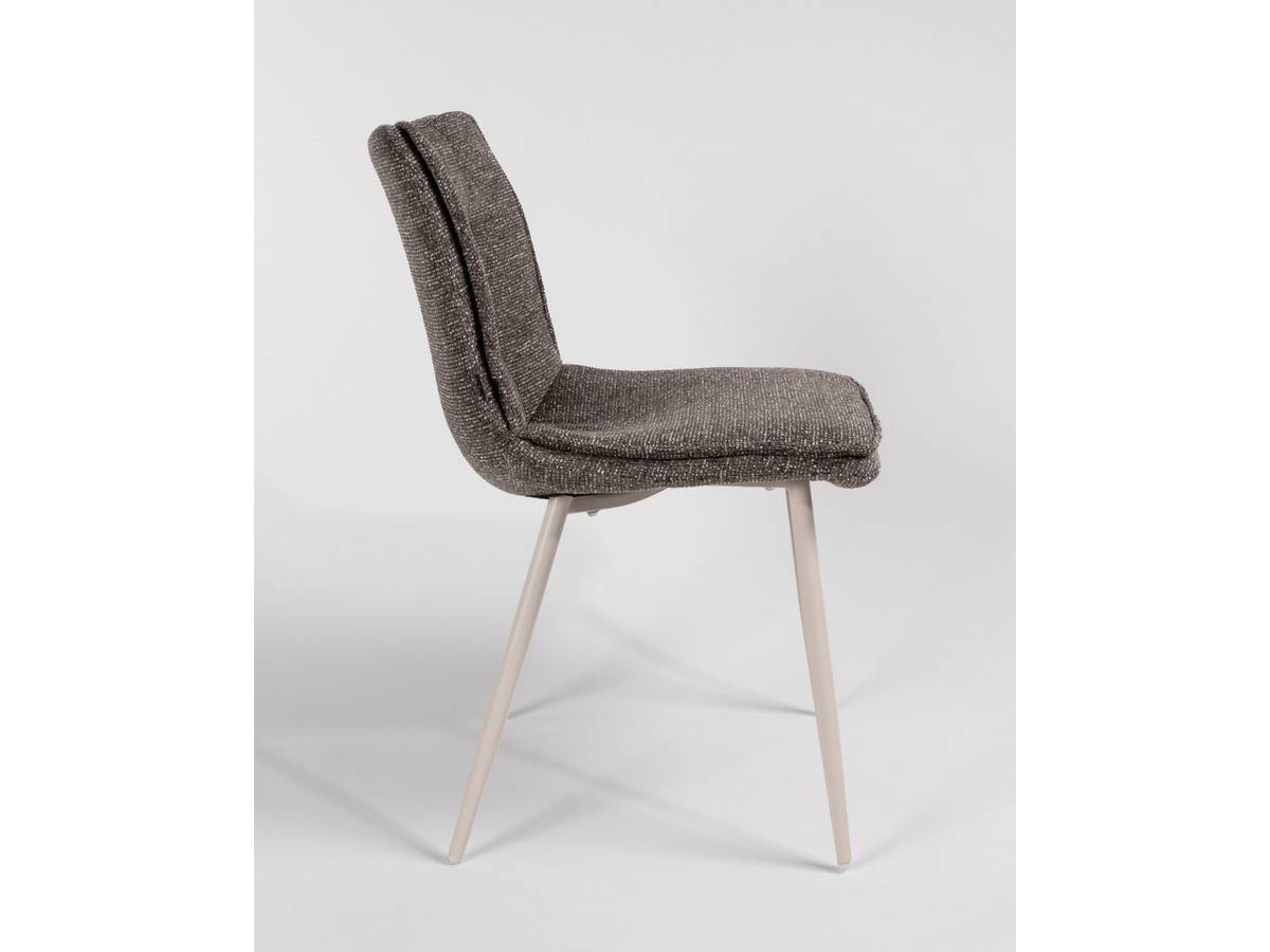  silla torino con tapizado antracita y patas metálicas marfil. Modelo BGL-TORINO, imagen 3