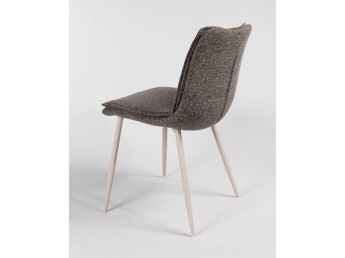  silla torino con tapizado antracita y patas metálicas marfil. Modelo BGL-TORINO, imagen 4