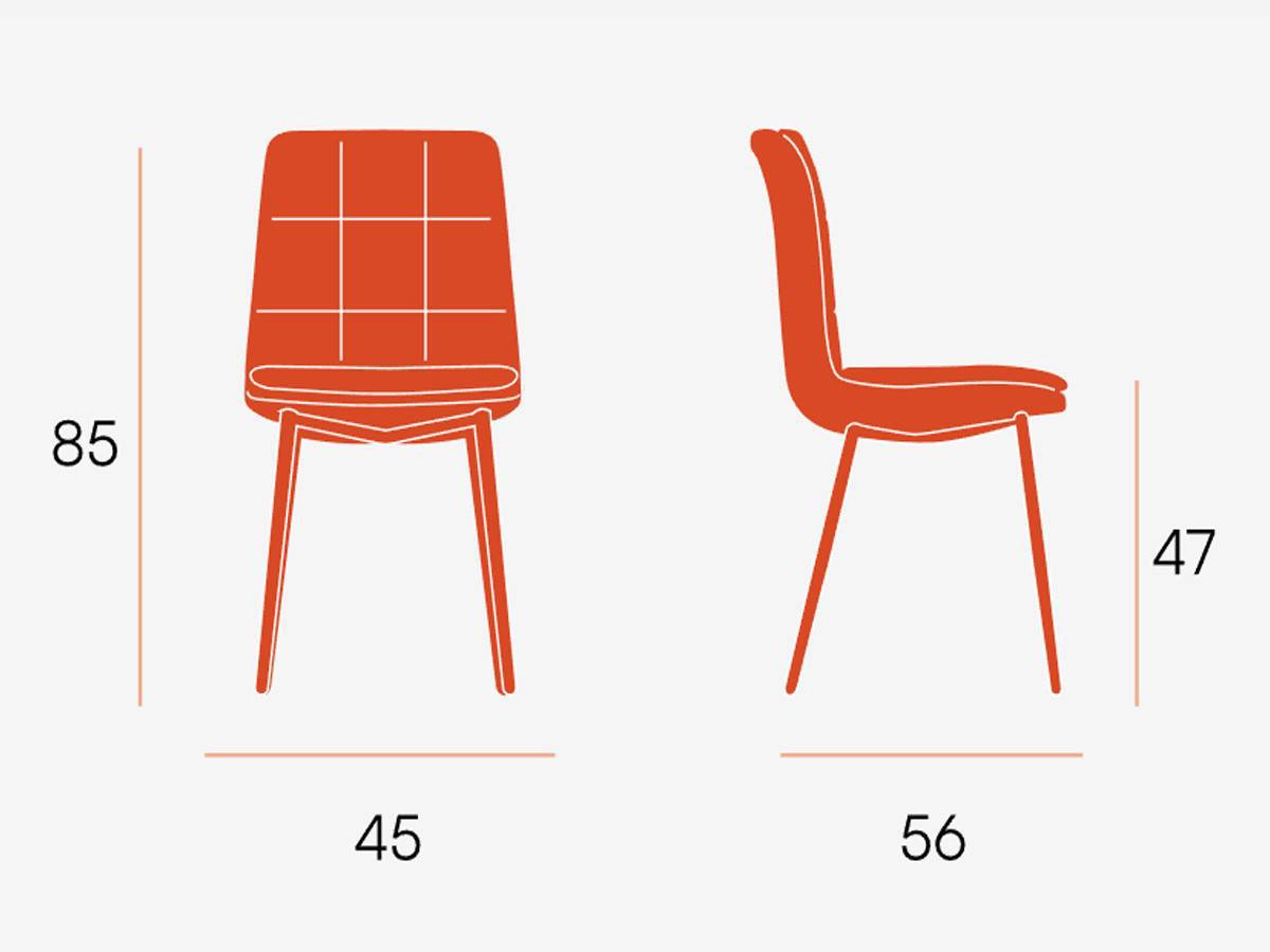 silla torino con tapizado antracita y patas metálicas marfil. Modelo BGL-TORINO, imagen 12
