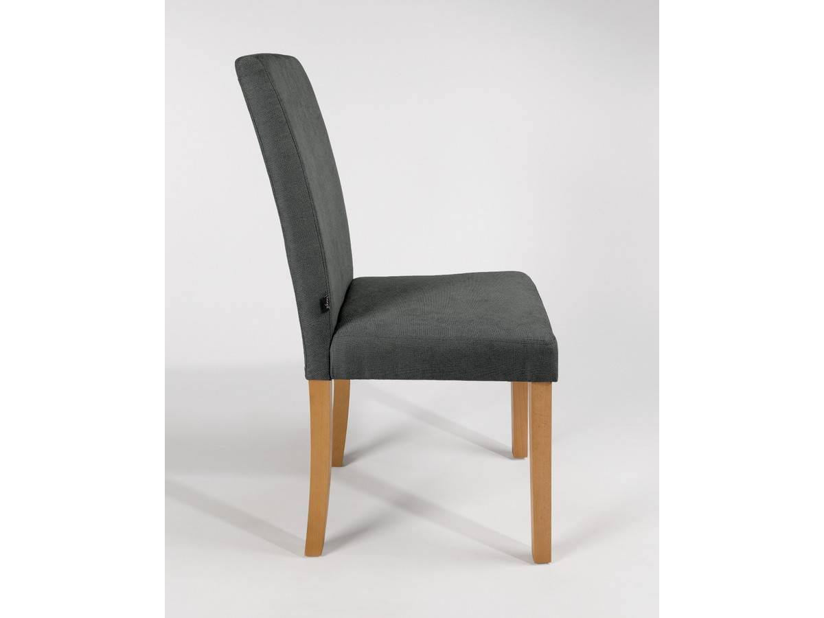  silla moderna de madera con patas de haya y tapizado gris. Modelo BGL-VIENA-GRIS03, imagen 5