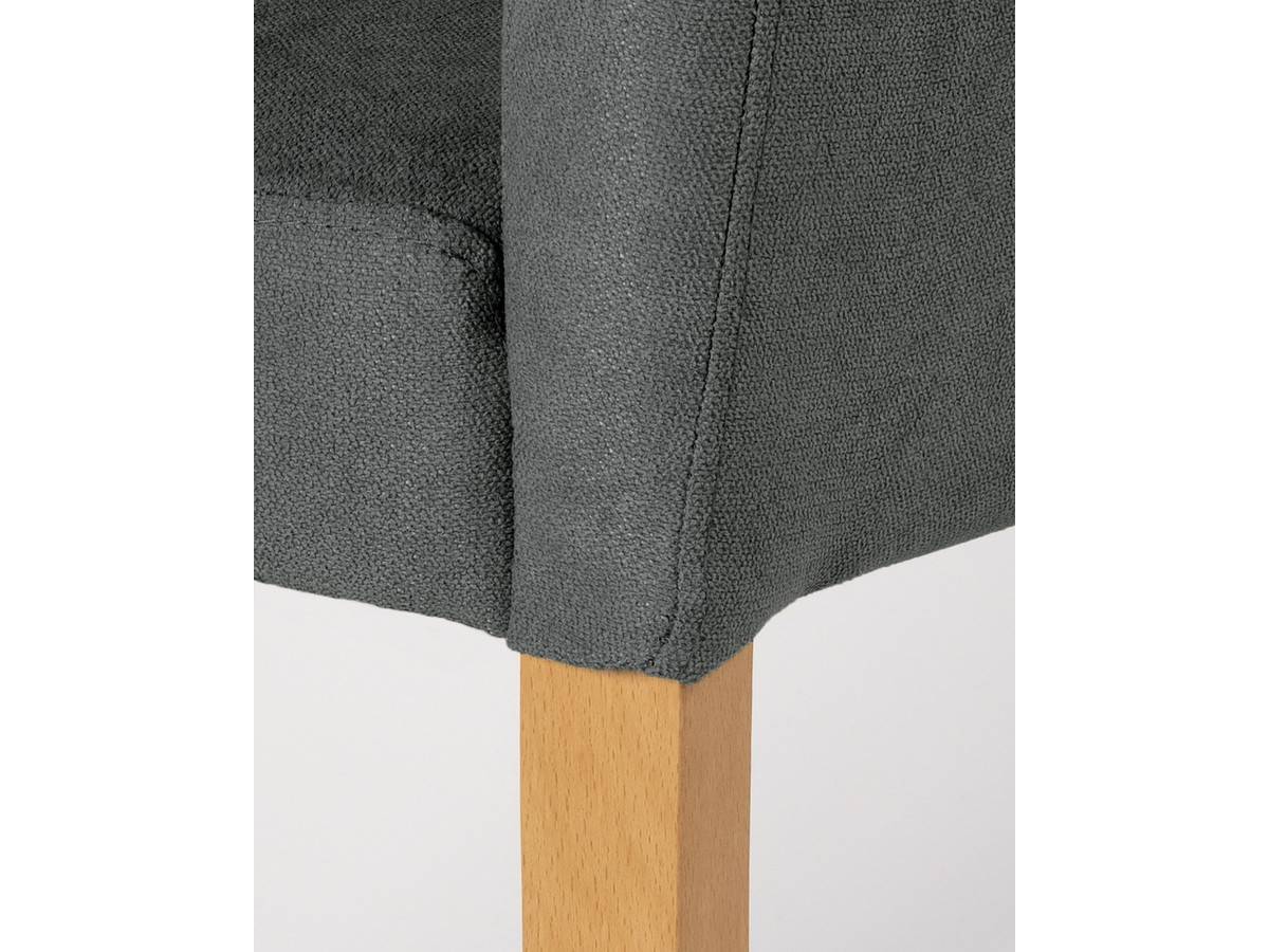  silla moderna de madera con patas de haya y tapizado gris. Modelo BGL-VIENA-GRIS03, imagen 7