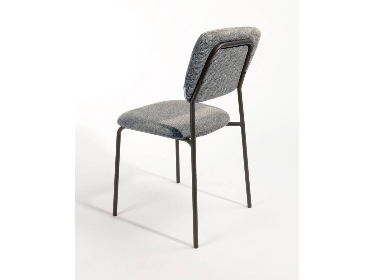  silla  comedor  kobe moderna con  tapizados a elegir y patas metal negras. Modelo SILLA-KOBE-BGL, imagen 8