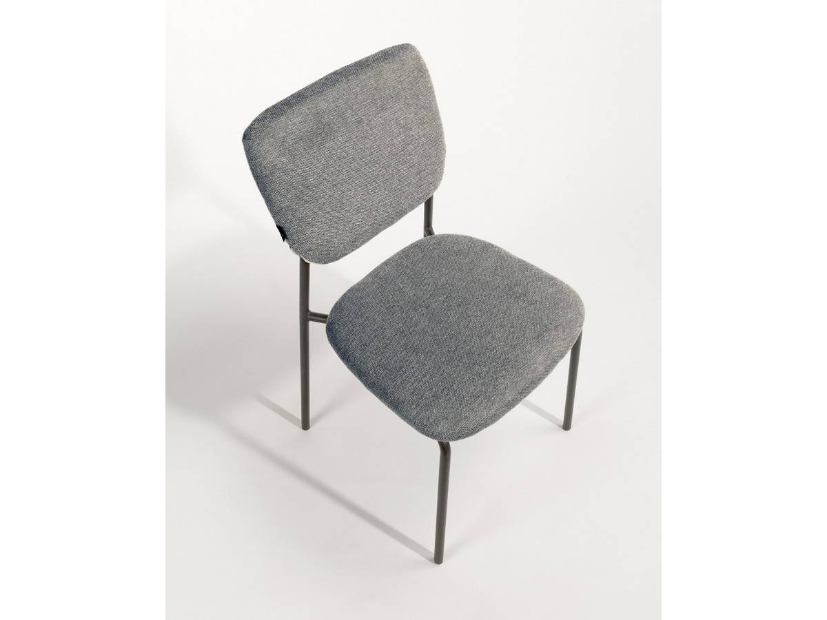  silla  comedor  kobe moderna con  tapizados a elegir y patas metal negras. Modelo SILLA-KOBE-BGL, imagen 9