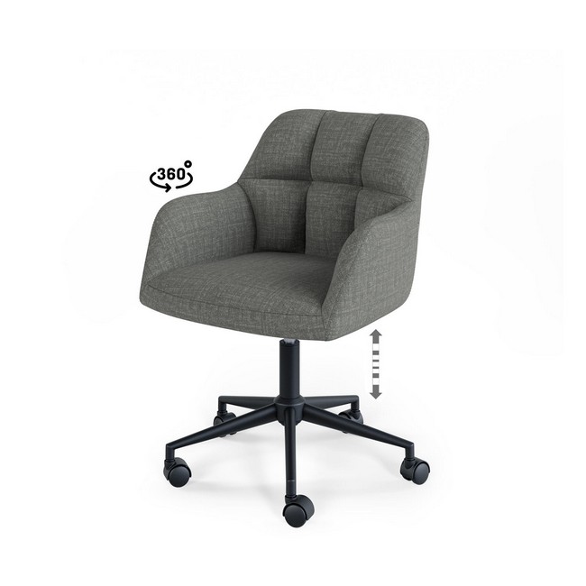 Silla oficina stanford gris oscuro 00OF100522 - Imagen 1
