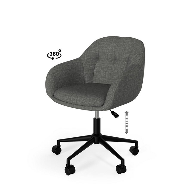 Silla oficina canterbury gris oscuro 00OF100722 - Imagen 1