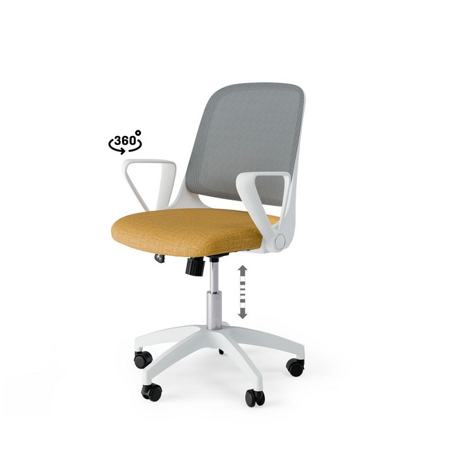Silla oficina siracusa mostaza 00OF100827 - Imagen 1