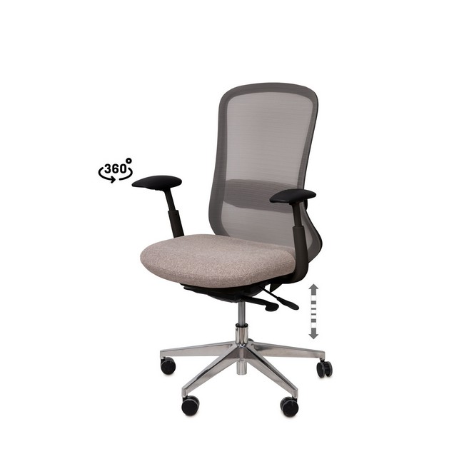 Silla oficina rotterdam taupe 00OF102130 - Imagen 1