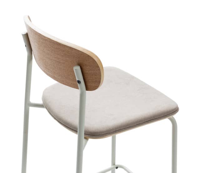 Taburete adriana beige-patas blancas 2p-caja 17357 - Imagen 4
