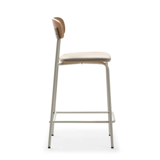 Taburete adriana beige-patas blancas 2p-caja 17357 - Imagen 6