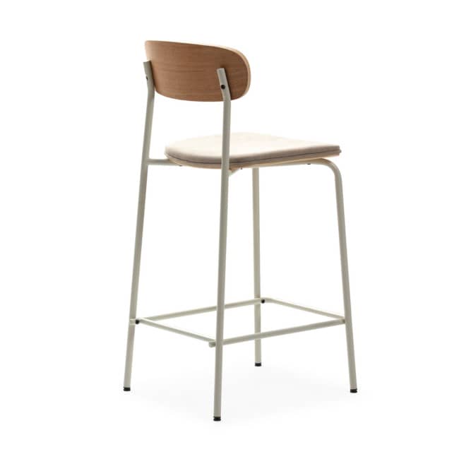 Taburete adriana beige-patas blancas 2p-caja 17357 - Imagen 8