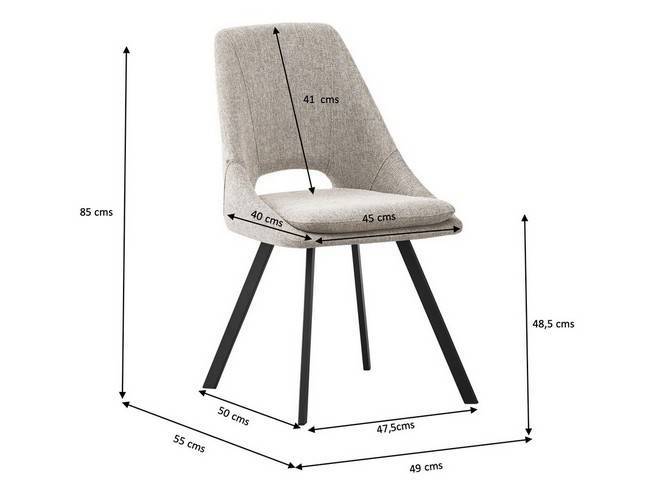 Silla alex pata blanca varios tapizados ALEX-BLANCO-VIALE - Imagen 12
