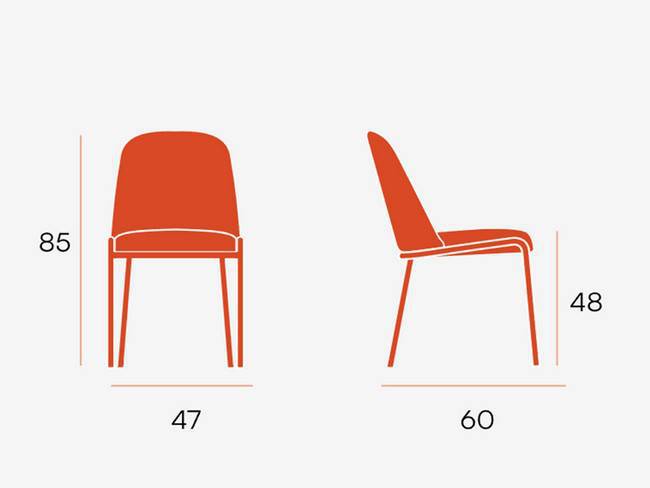 Silla moderna atlanta color gris marengo asiento BGL-ATLANTA-GRIS - Imagen 15