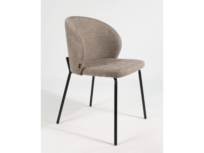 Silla bergen tapizado mostaza patas metálicas negras BGL-BERGEN - Imagen 4